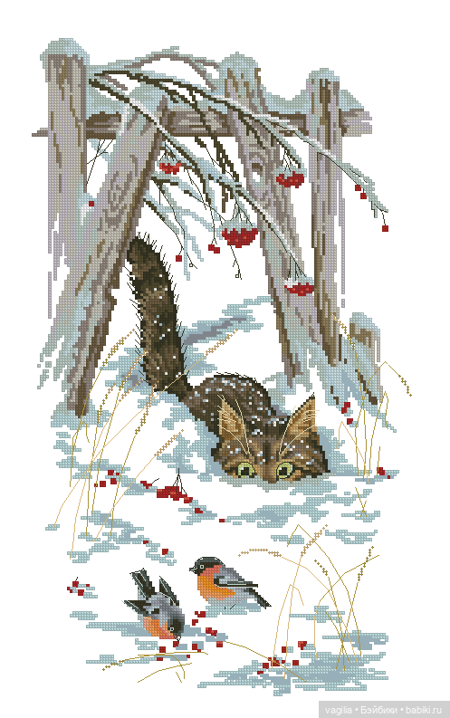 Котики. Вышивка крестиком