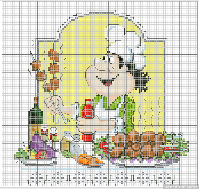 Поварята крестиком — Схемы вышивки крестом: фото узоров (фото 3)