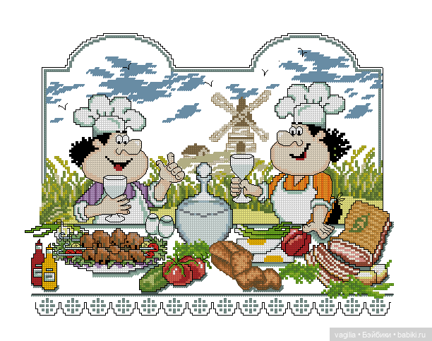 Поварята крестиком — Схемы вышивки крестом: фото узоров (фото 6)