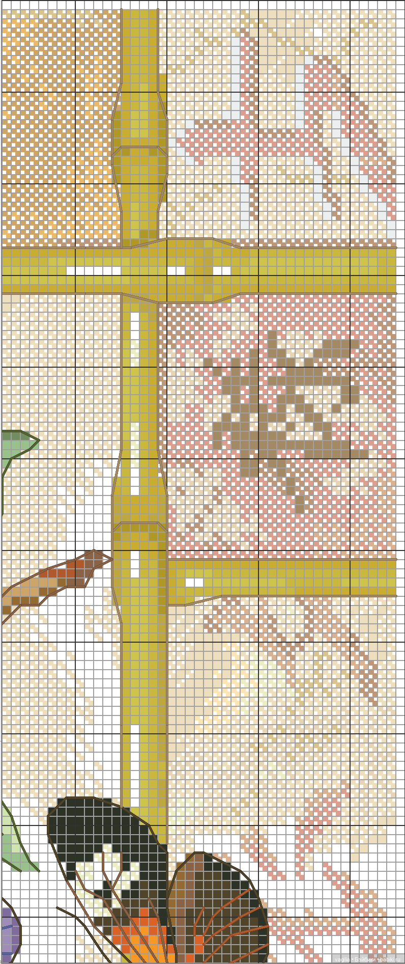 Не много бабочек крестиком