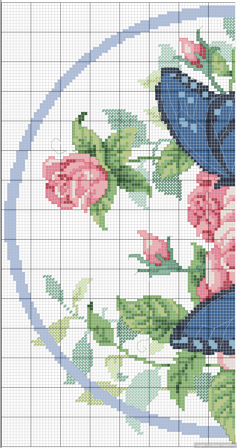 Не много бабочек крестиком