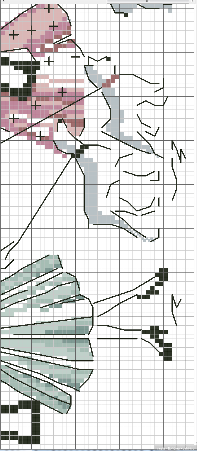 Модный топик крестиком 2 — Схемы вышивки крестом: фото узоров (фото 7)