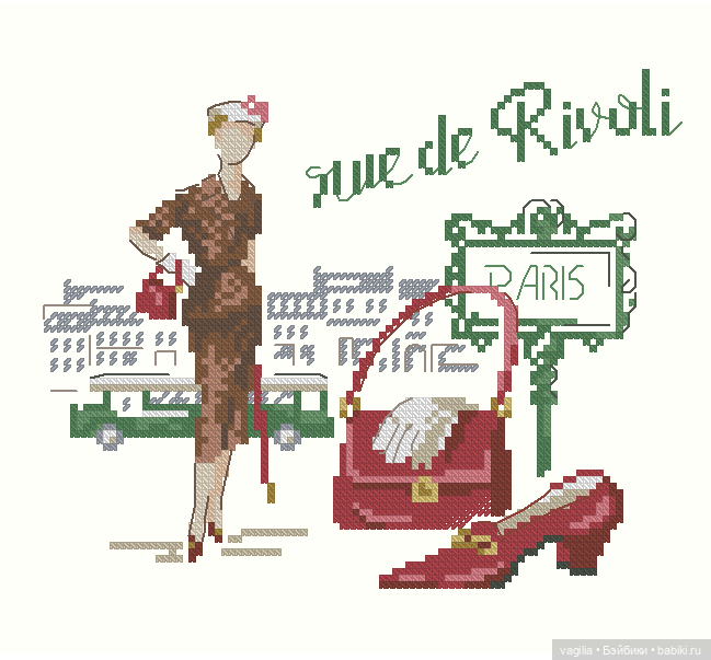 Модный топик крестиком 2 — Схемы вышивки крестом: фото узоров