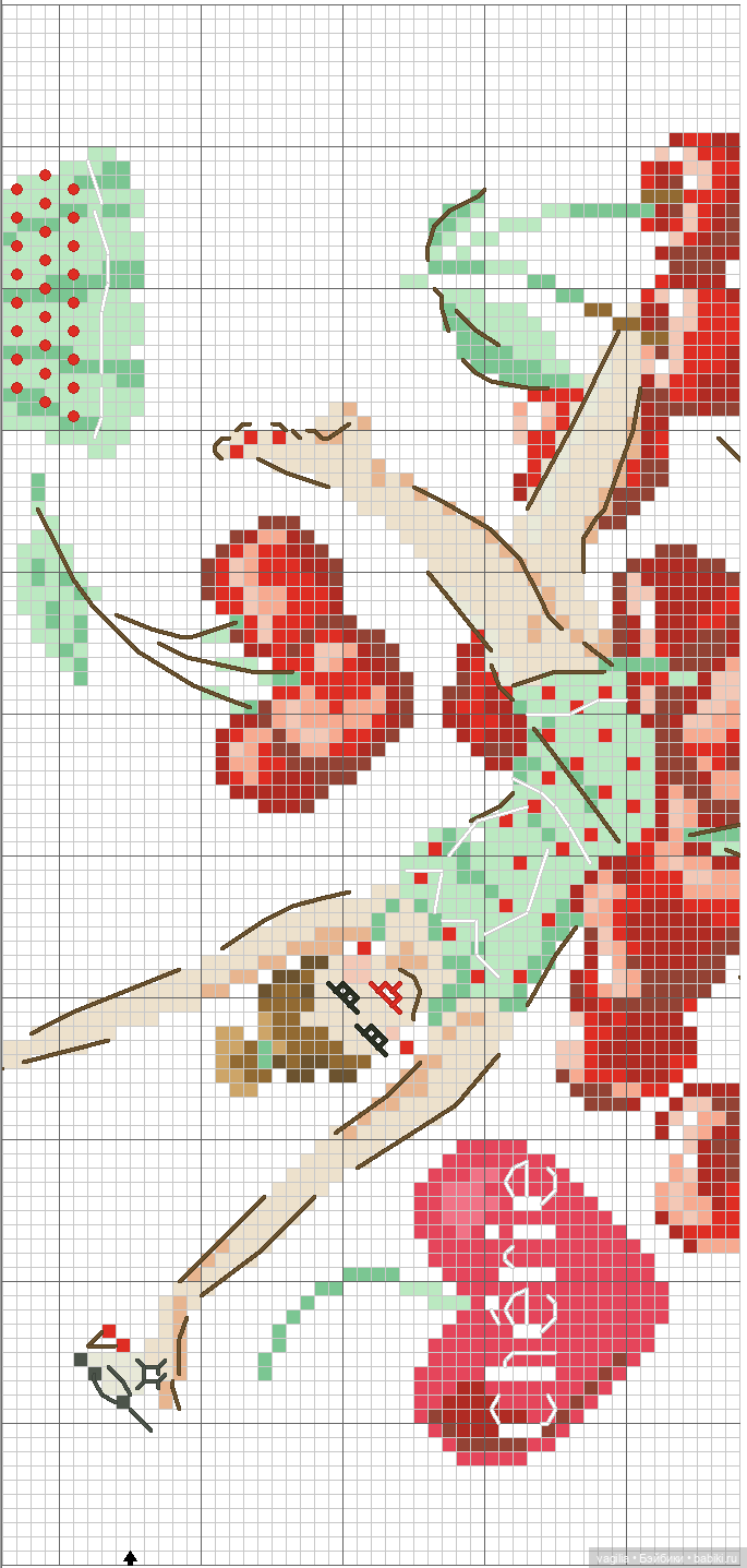 Модный топик 3 крестиком — Схемы вышивки крестом: фото узоров
