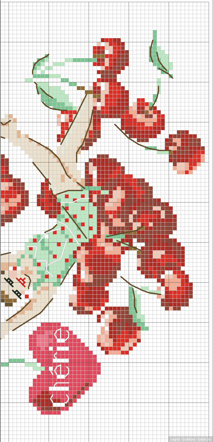 Модный топик 3 крестиком — Схемы вышивки крестом: фото узоров