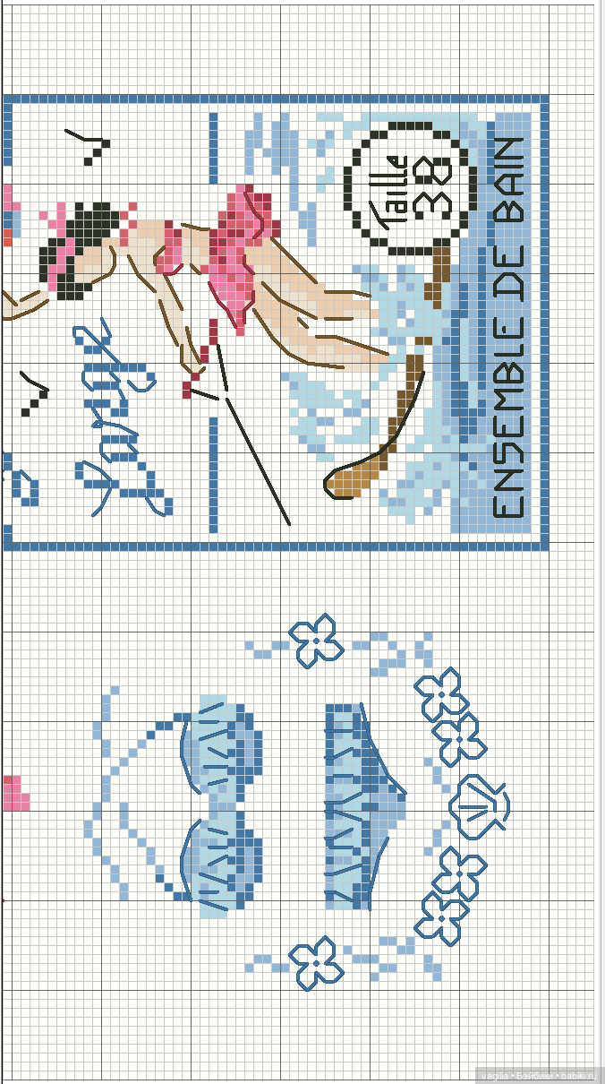 Модный топик 3 крестиком — Схемы вышивки крестом: фото узоров