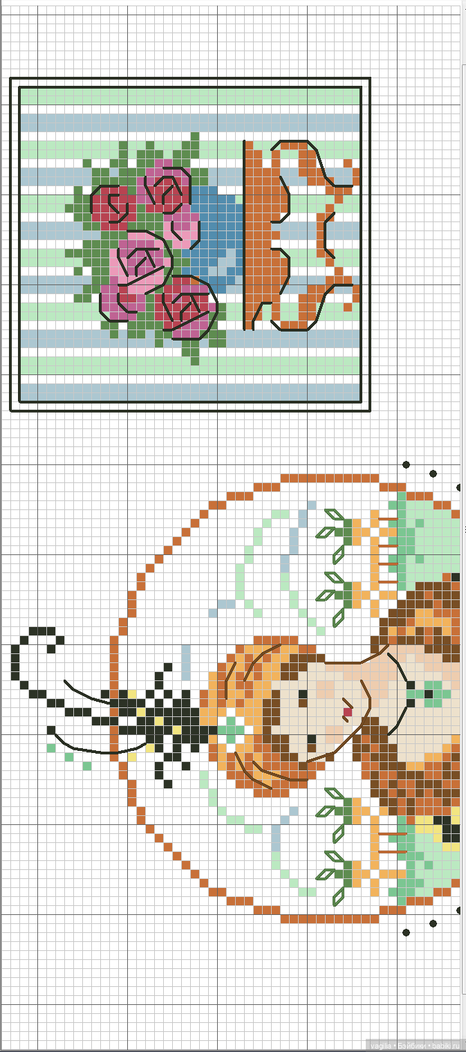 Модный топик 3 крестиком — Схемы вышивки крестом: фото узоров (фото 7)