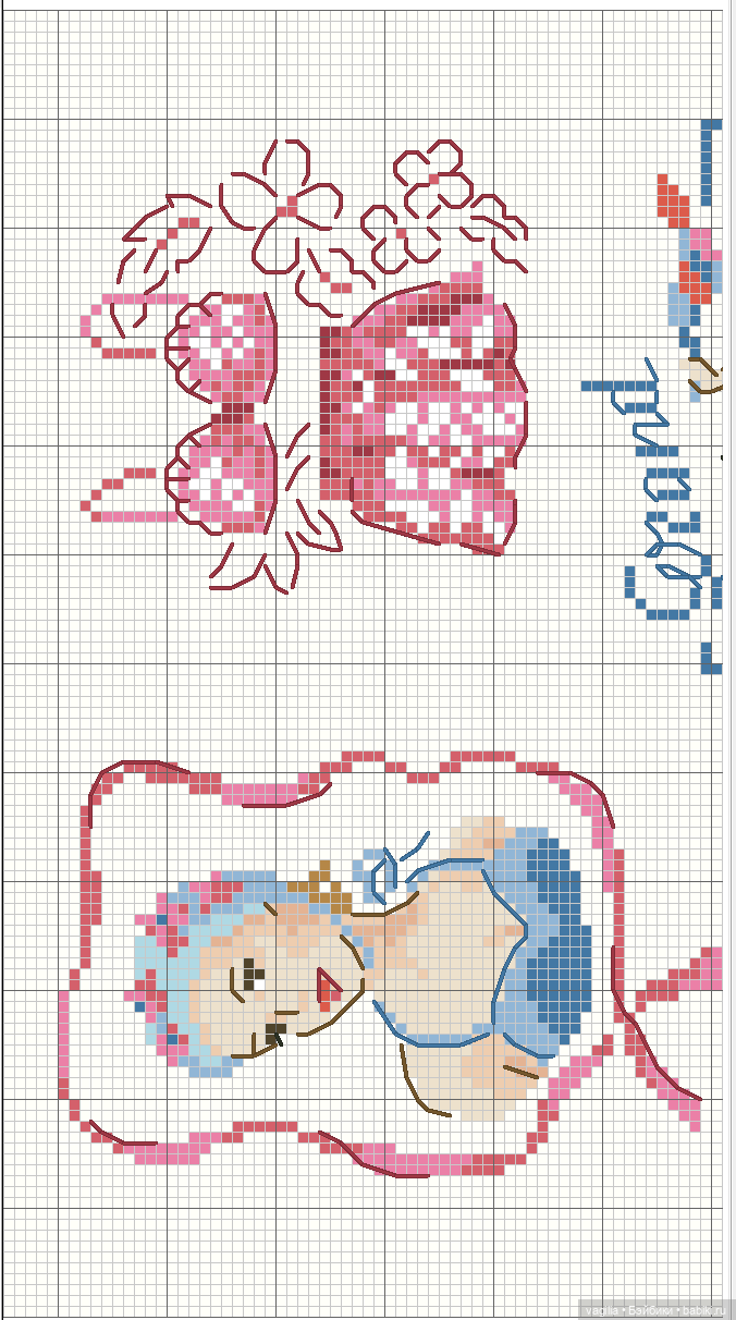 Модный топик 3 крестиком — Схемы вышивки крестом: фото узоров