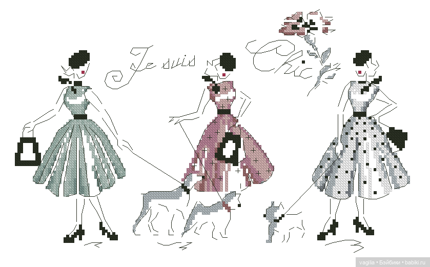 Модный топик крестиком 2 — Схемы вышивки крестом: фото узоров (фото 5)