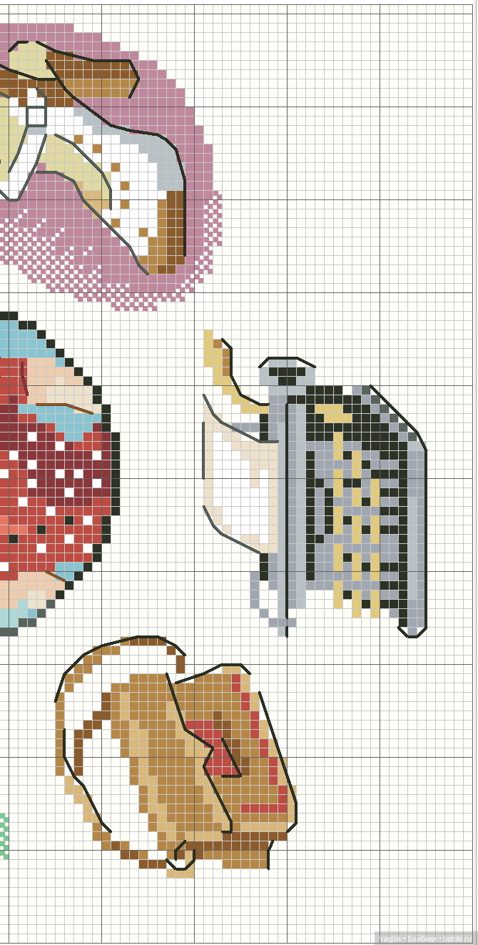 Модный топик крестиком 2 — Схемы вышивки крестом: фото узоров