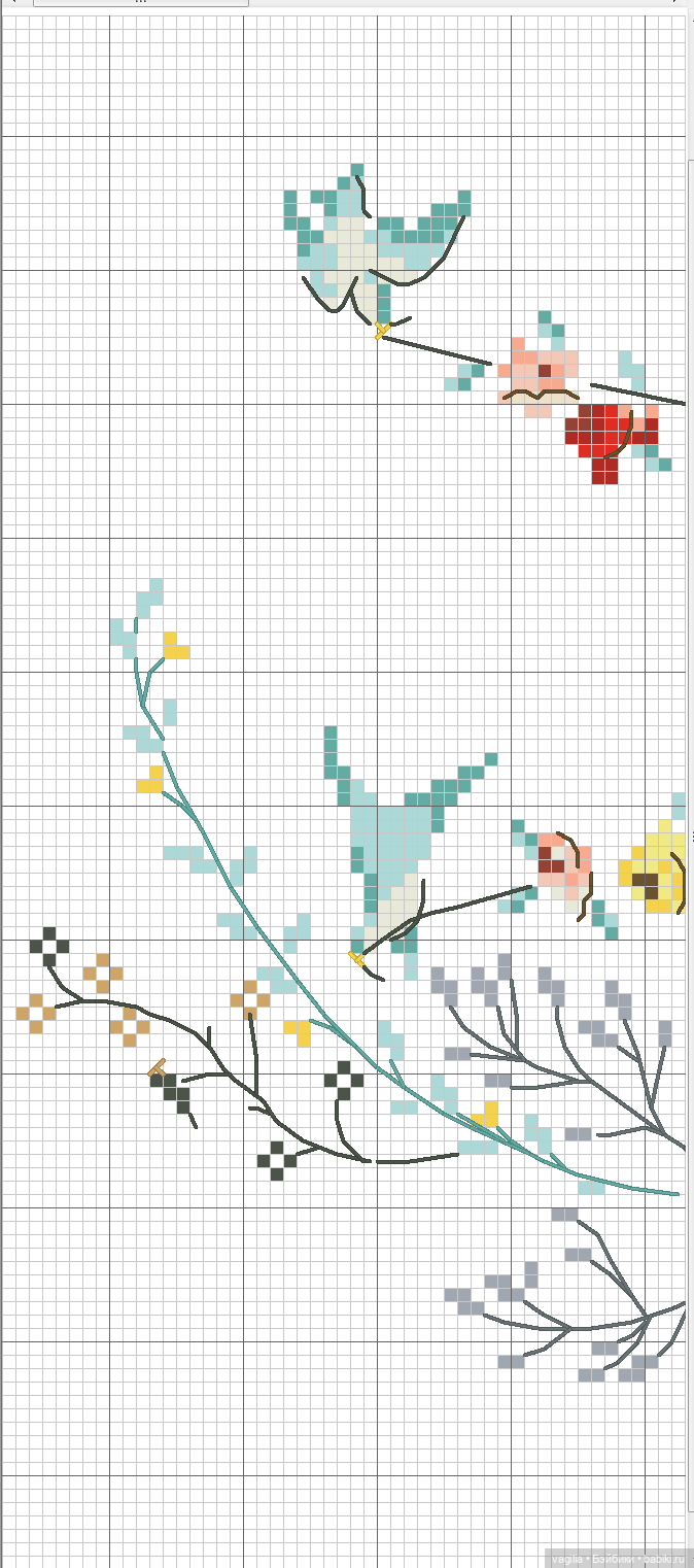 Модный топик 3 крестиком — Схемы вышивки крестом: фото узоров (фото 2)