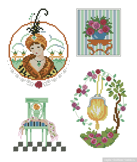 Модный топик 3 крестиком — Схемы вышивки крестом: фото узоров (фото 6)