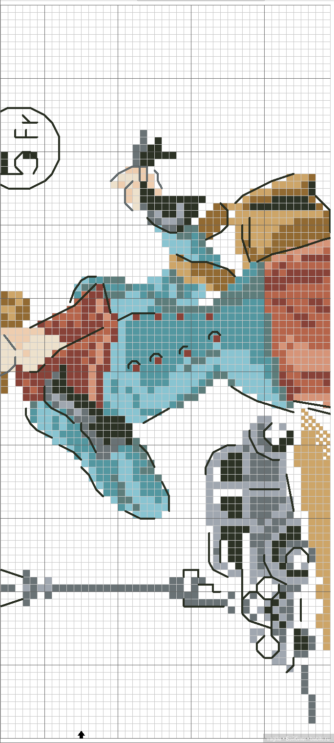 Модный топик 3 крестиком — Схемы вышивки крестом: фото узоров