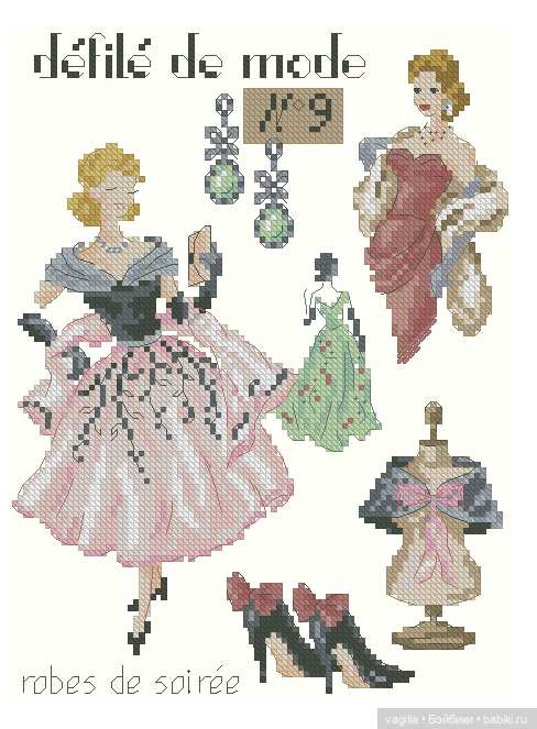 Модный топик крестиком 2 — Схемы вышивки крестом: фото узоров