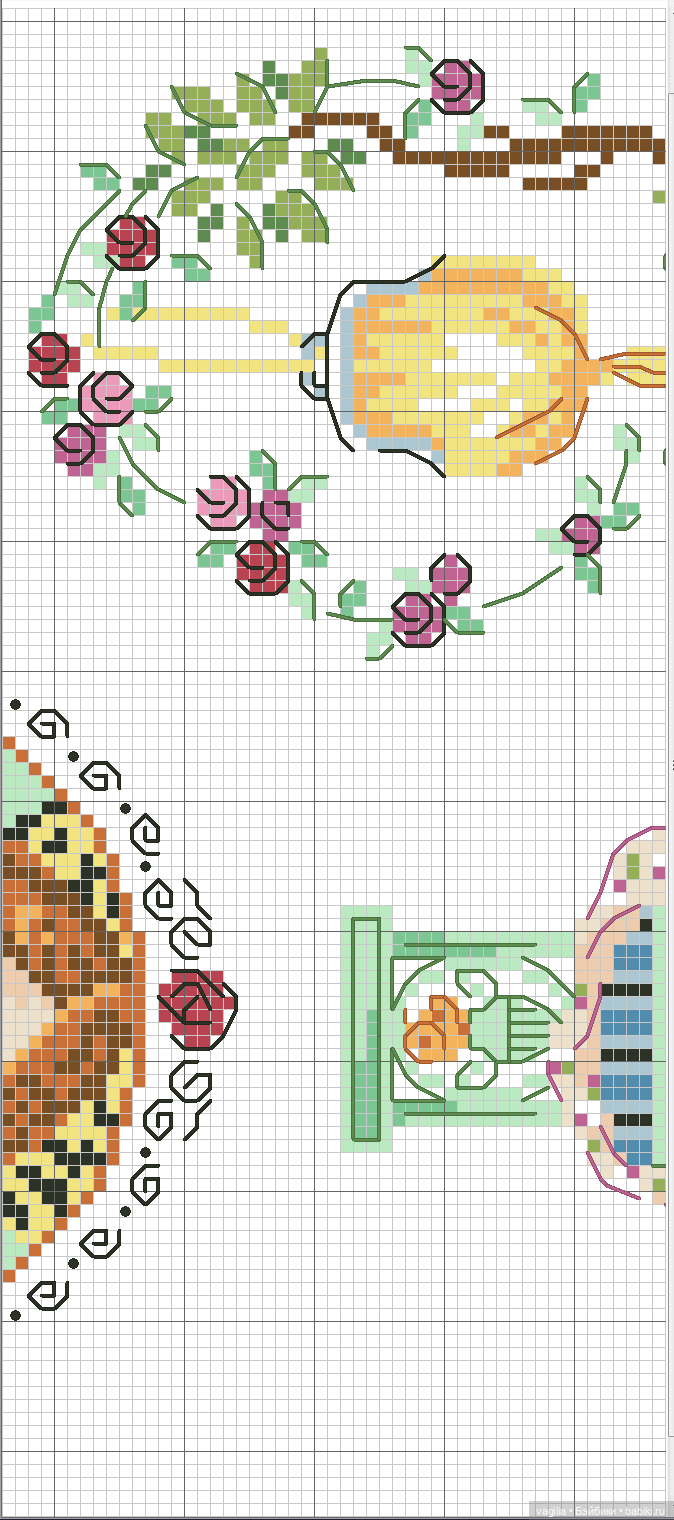 Модный топик 3 крестиком — Схемы вышивки крестом: фото узоров (фото 8)