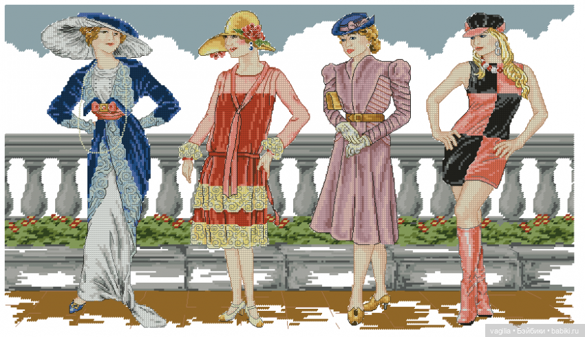 Модный топик крестиком — Схемы вышивки крестом: фото узоров