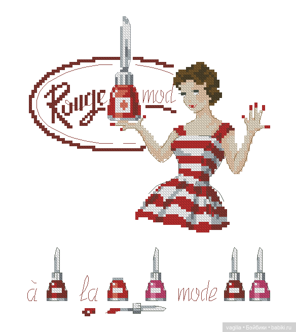 Модный топик крестиком 2 — Схемы вышивки крестом: фото узоров
