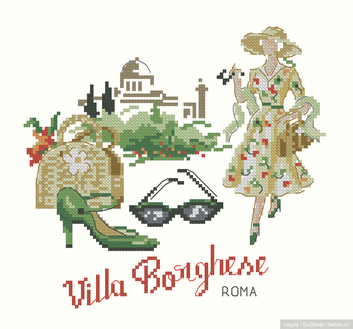 Модный топик крестиком 2 — Схемы вышивки крестом: фото узоров