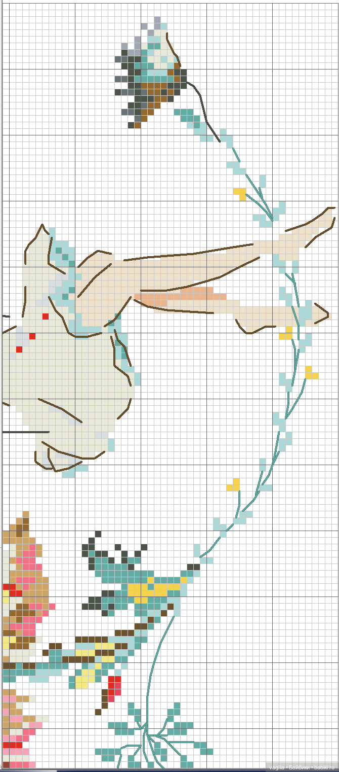 Модный топик 3 крестиком — Схемы вышивки крестом: фото узоров (фото 4)