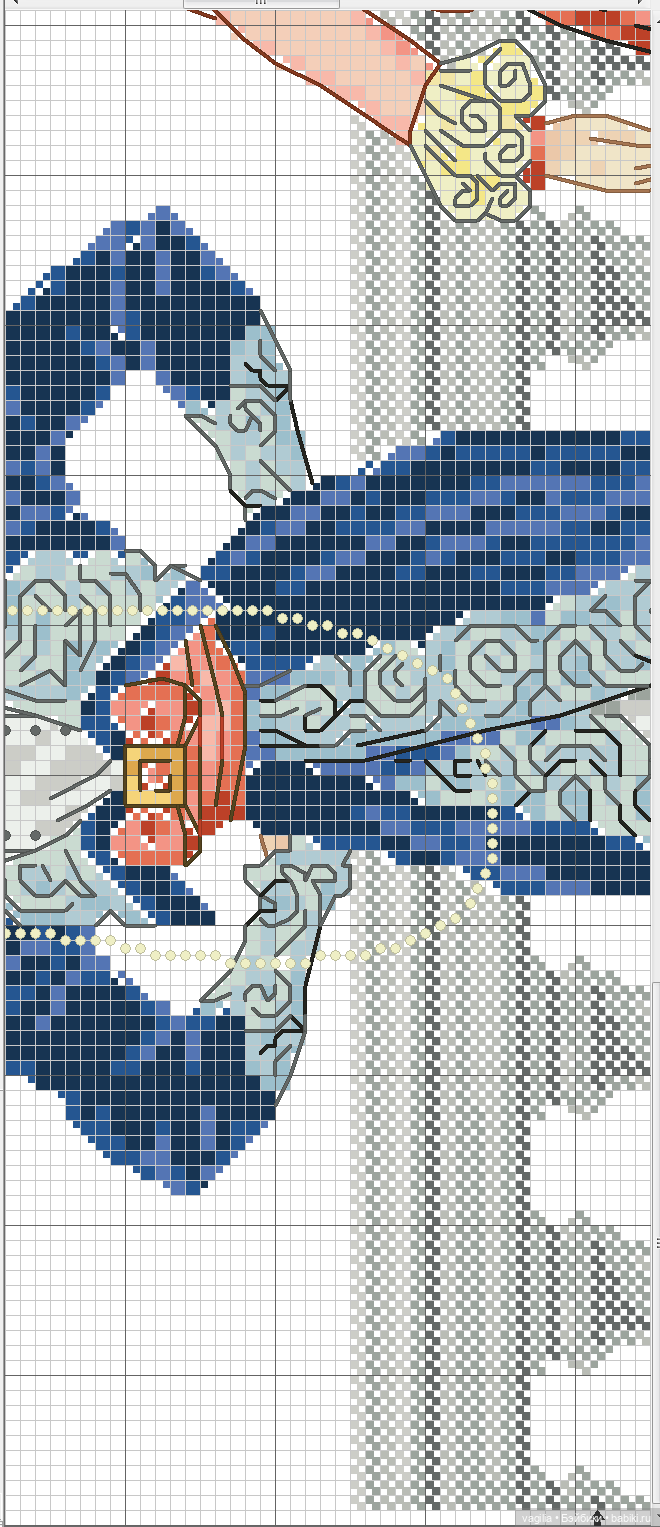 Модный топик крестиком — Схемы вышивки крестом: фото узоров (фото 3)
