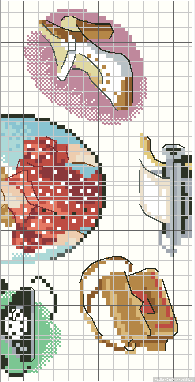 Модный топик крестиком 2 — Схемы вышивки крестом: фото узоров