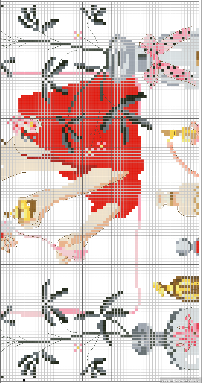 Модный топик крестиком 2 — Схемы вышивки крестом: фото узоров