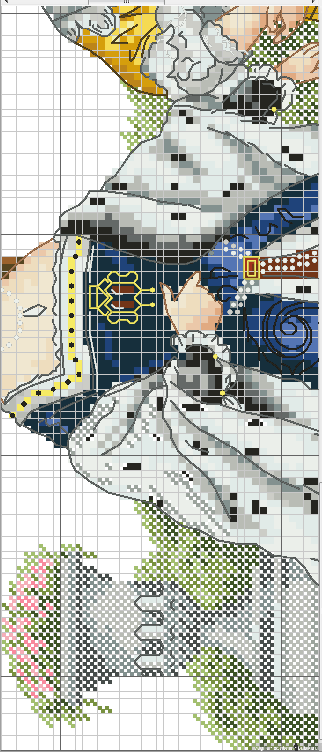 Модный топик крестиком — Схемы вышивки крестом: фото узоров