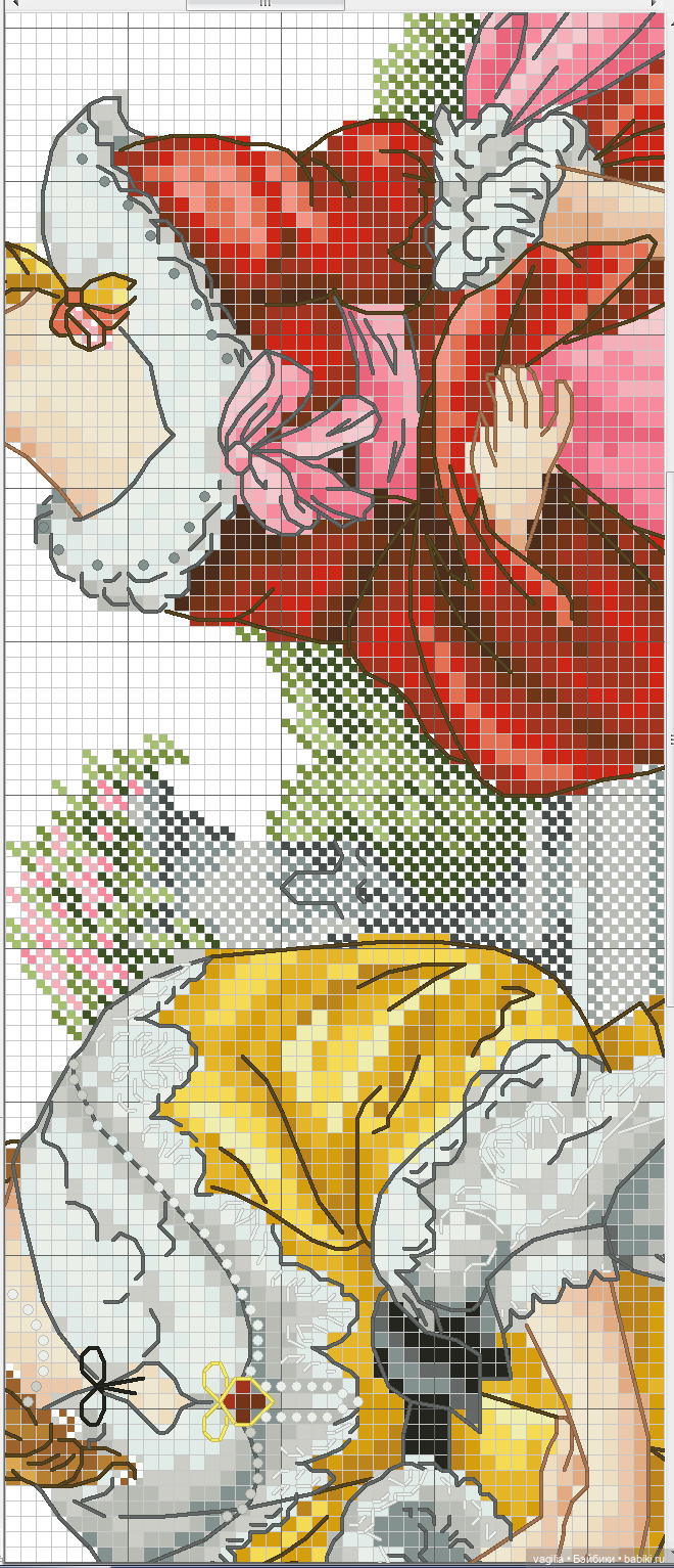 Модный топик крестиком — Схемы вышивки крестом: фото узоров