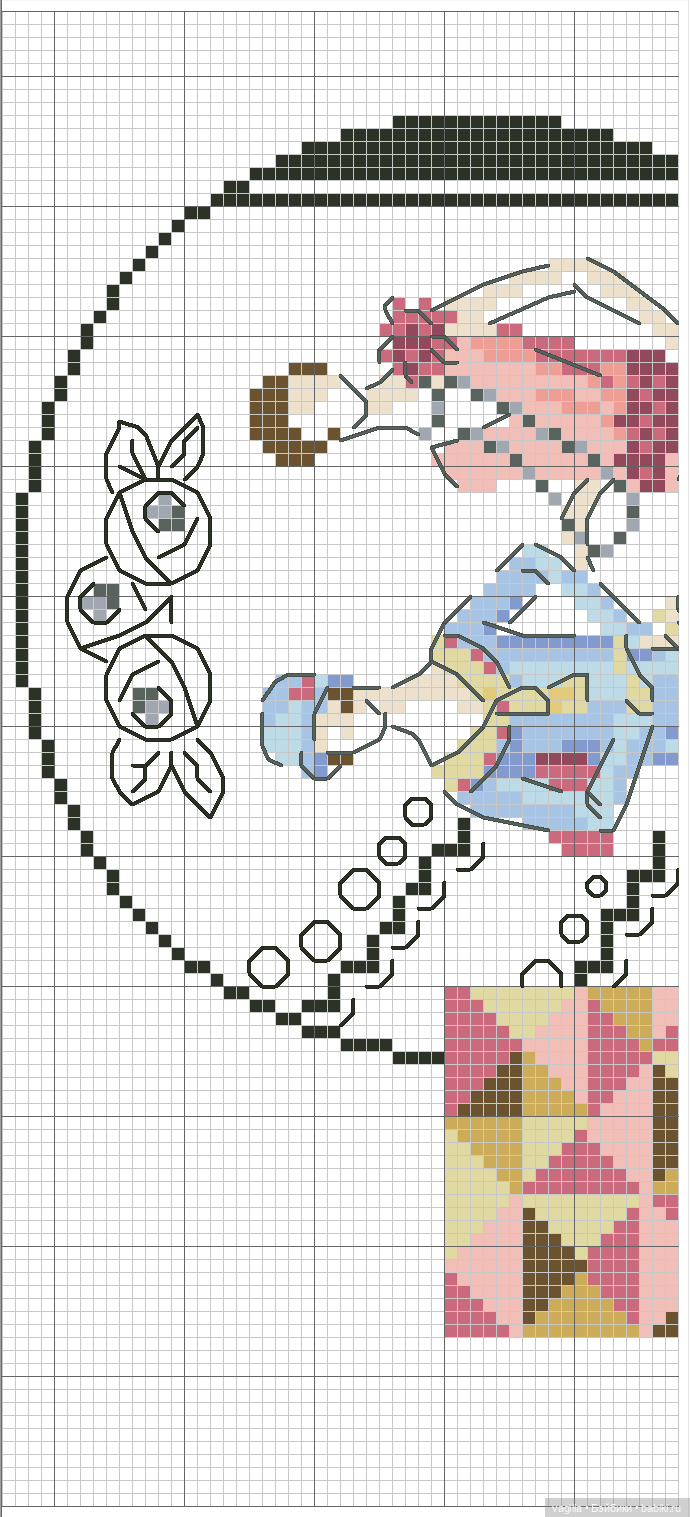 Модный топик 3 крестиком — Схемы вышивки крестом: фото узоров