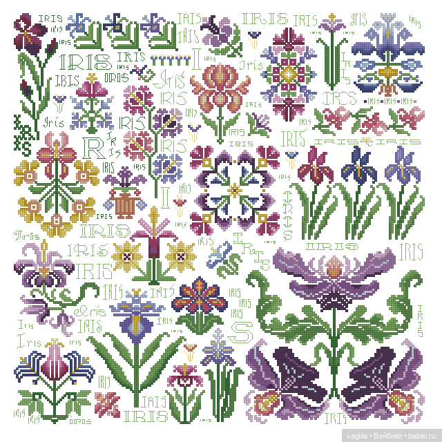 Разное мелкое крестиком — Схемы вышивки крестом: фото узоров