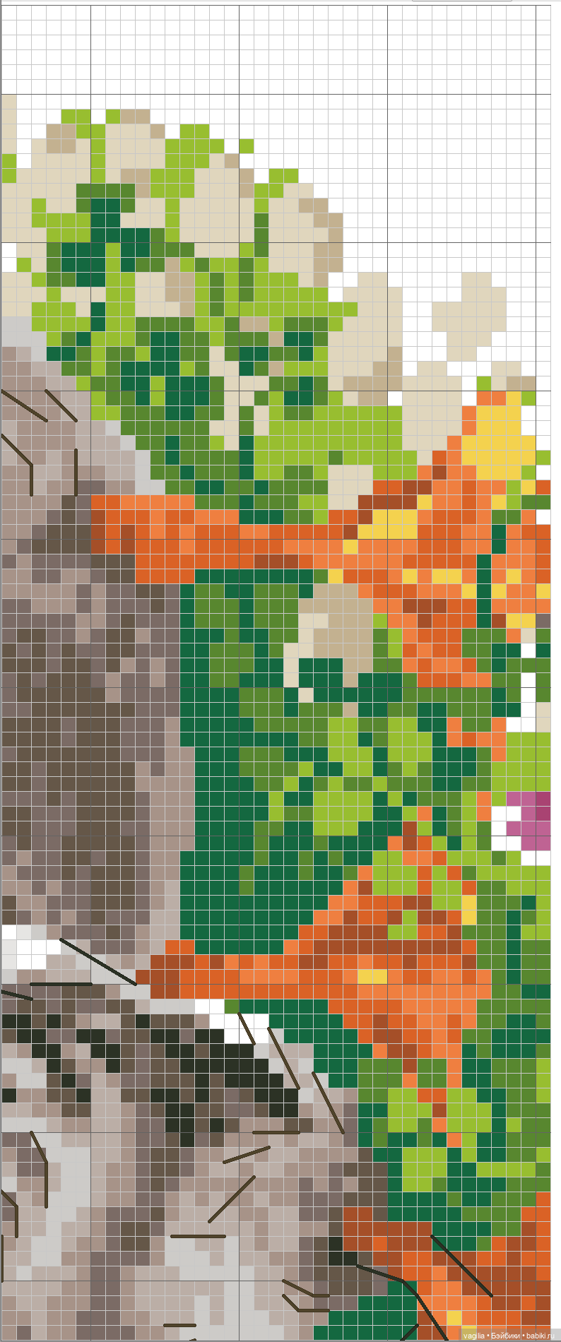 Крупные птицы крестом — Схемы вышивки крестом: фото узоров