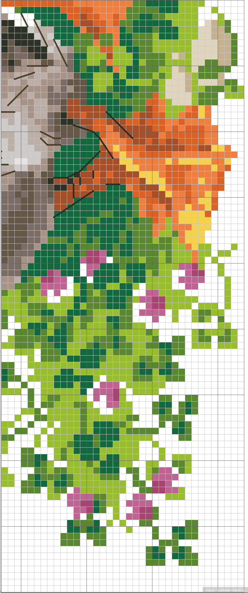Крупные птицы крестом — Схемы вышивки крестом: фото узоров