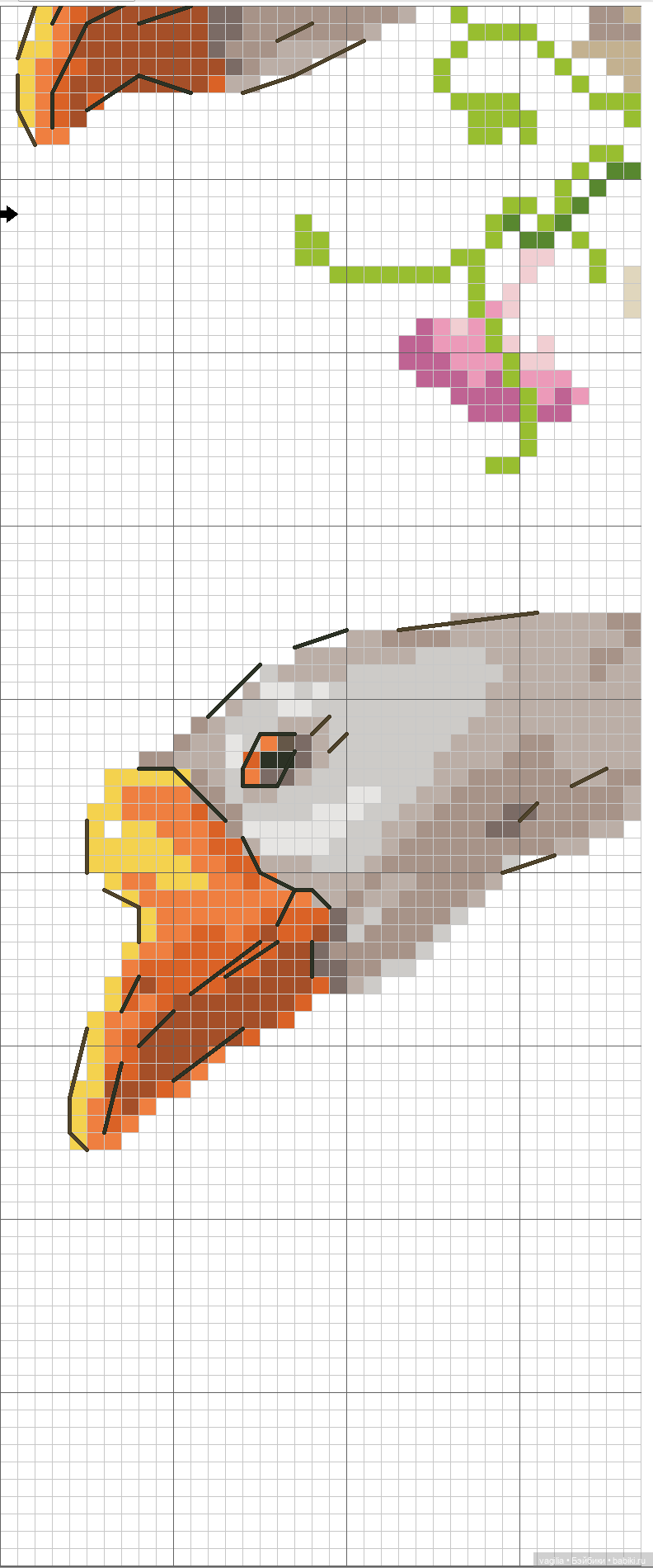 Крупные птицы крестом — Схемы вышивки крестом: фото узоров