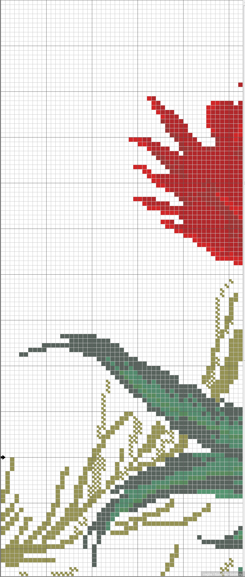 Крупные птицы крестом — Схемы вышивки крестом: фото узоров (фото 7)