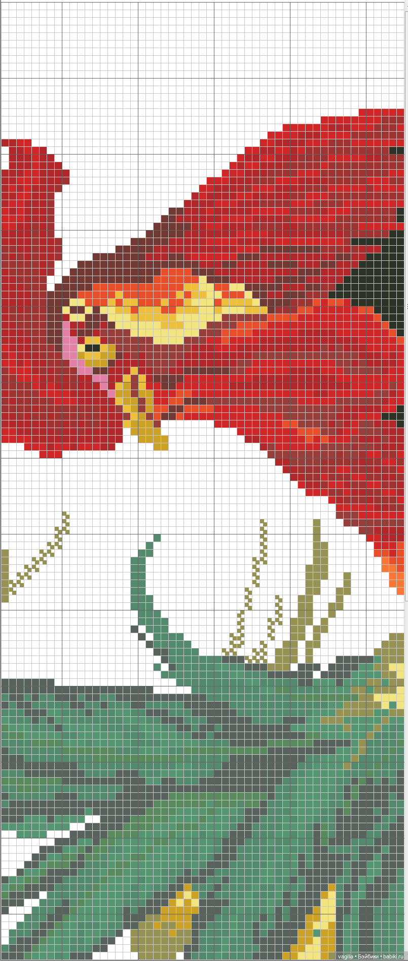 Крупные птицы крестом — Схемы вышивки крестом: фото узоров (фото 8)