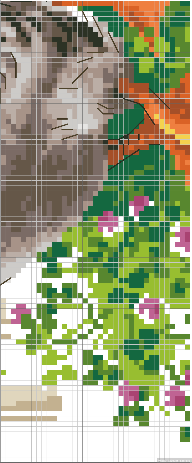 Крупные птицы крестом — Схемы вышивки крестом: фото узоров