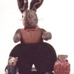 Выкройки старинных советских игрушек художника А.Н. Изергиной - зайка и мишка