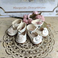 Туфли для антик. кукол - модель Кестнер. Скидка!