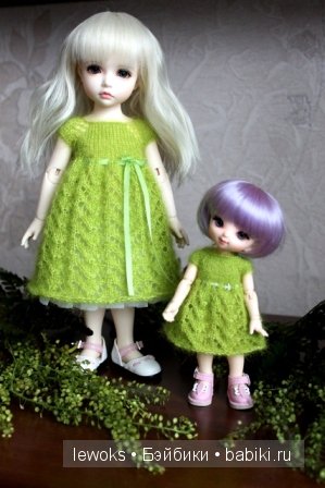 Яркая зелень! Платья для кукол БЖД (фото 4)