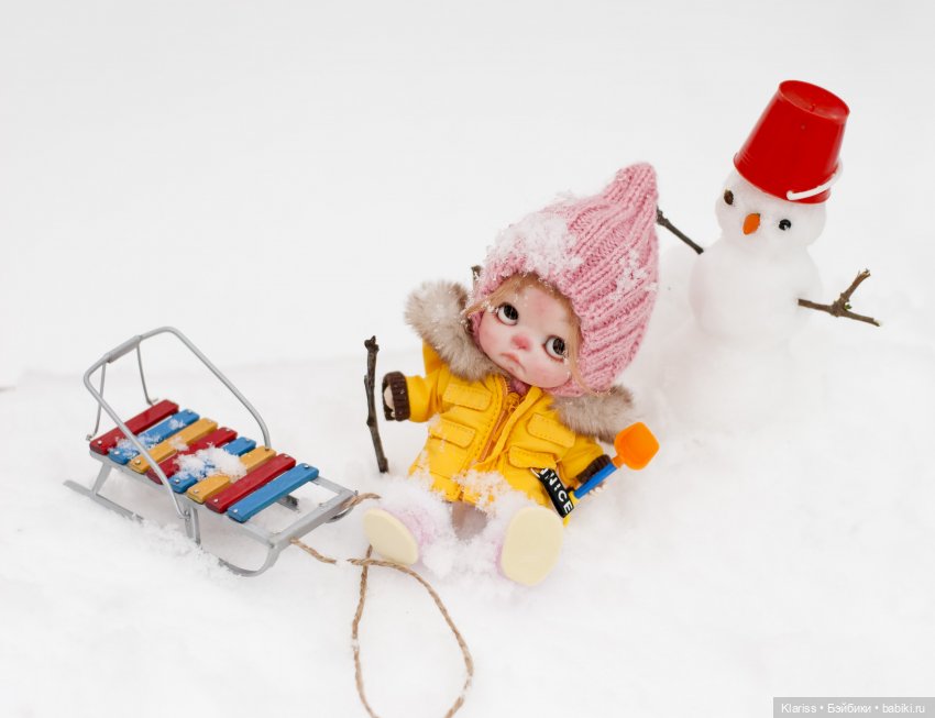 Зимние прогулки | Бэйбики Зимние прогулки — Лепка авторских кукол: полимерная глина (фото 4)