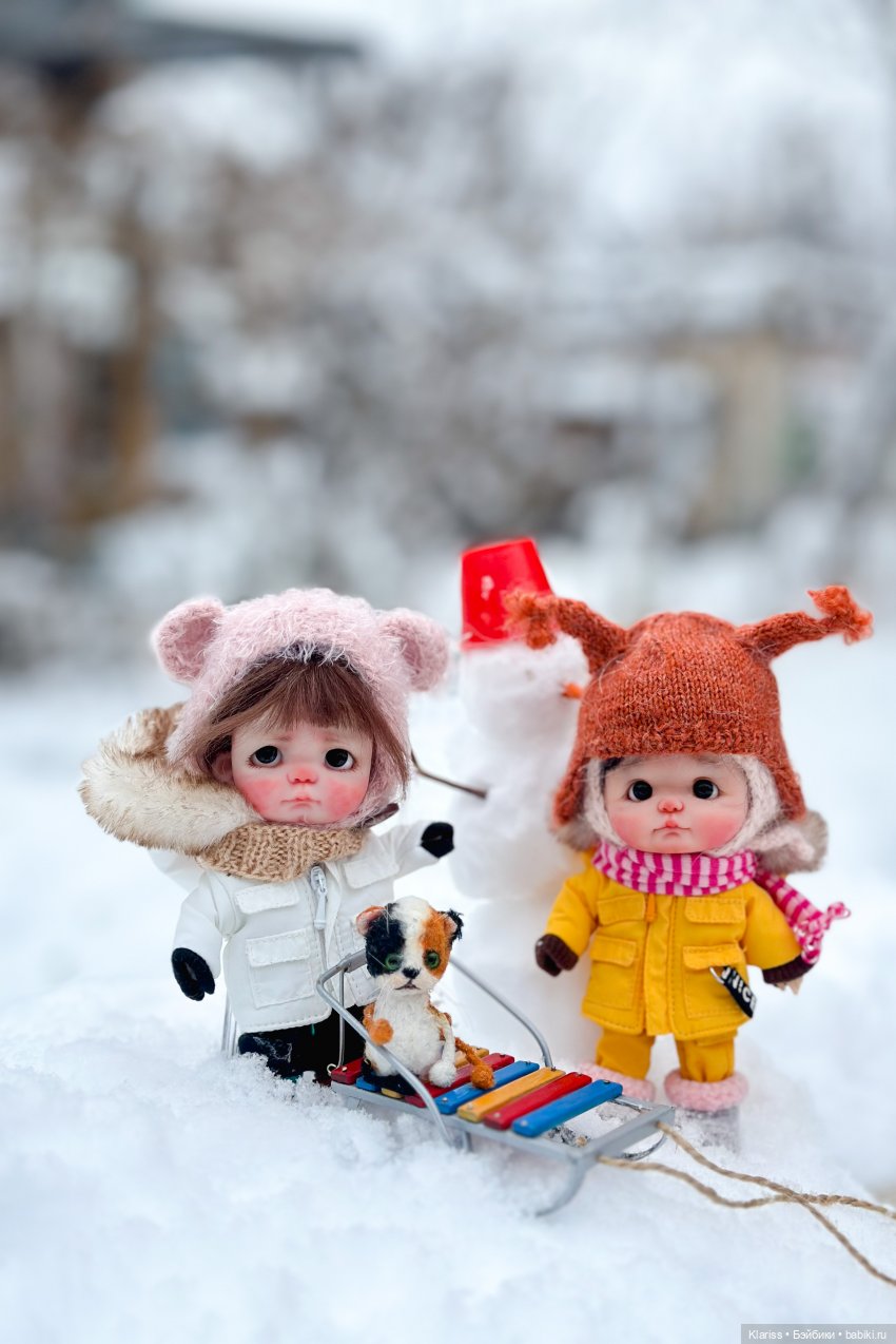 Зимние прогулки | Бэйбики Зимние прогулки — Лепка авторских кукол: полимерная глина (фото 7)