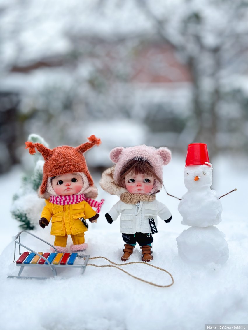 Зимние прогулки | Бэйбики Зимние прогулки — Лепка авторских кукол: полимерная глина (фото 5)
