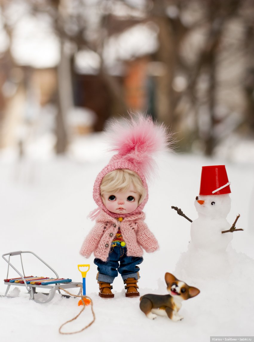 Зимние прогулки | Бэйбики Зимние прогулки — Лепка авторских кукол: полимерная глина (фото 3)