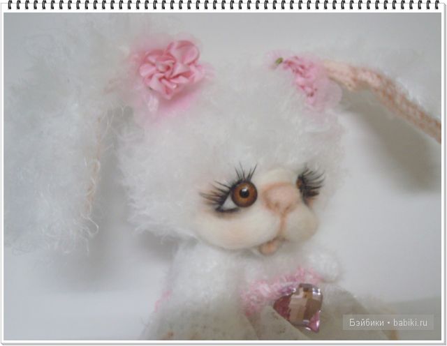 Нежное, воздушное создание. Моя зайка - игрушка вязанная крючком (фото 4)