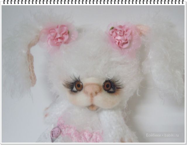 Нежное, воздушное создание. Моя зайка - игрушка вязанная крючком (фото 7)