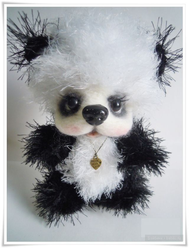 Панда. Вязаная игрушка крючком (фото 3)