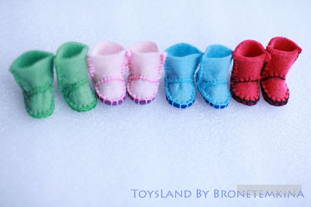 Угги, Обувь на кукол БЖД, Пуки фи, хендмейд