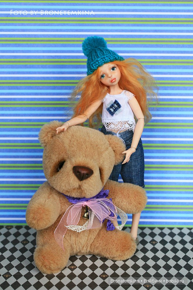 Подарочки. Авторская куколка от Татьяны Филенко и авторский мишка от Татьяны Бодровой (фото 6)
