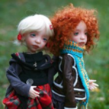 Осенняя прогулка шарнирных кукол Эми и Эми от F&B doll studio