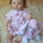 Малышка Кристиночка и ее овечка, кукла реборн Заболотниковой Екатерины